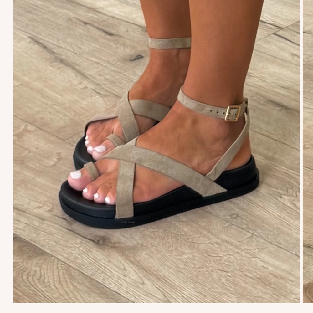 Women's Tan Strappy Sandals